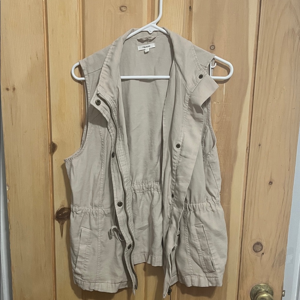 Maurices Beige Sleeveless Vest